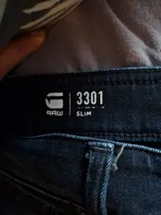 Vorschaubild 6 von 3301 Slim Herren Jeans Blau W32/L30 Stretch Denim