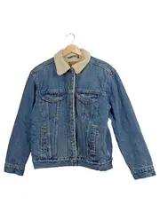 Vorschaubild 1 von Sherpa Trucker Jeansjacke Damen Blau Baumwolle Gr. 38 M