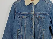 Vorschaubild 3 von Sherpa Trucker Jeansjacke Damen Blau Baumwolle Gr. 38 M