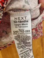 Vorschaubild 3 von Langarmshirt Mädchen Gr. 86 Blumenmuster Rüschen Baumwolle Mehrfarbig