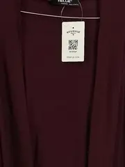 Vorschaubild 5 von Damen Strickjacke Cardigan Gr. M Bordeaux Rot Viskose