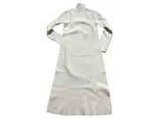 Vorschaubild 2 von Damen Strickkleid Rollkragen Langarm Weiß Gr. S Maxi