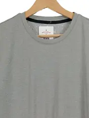 Vorschaubild 2 von Herren Sport Shirt Meliert Polyester Kurzarm Grau Gr. M 50