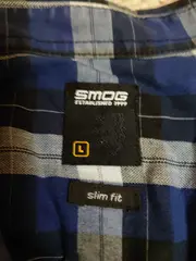 Vorschaubild 4 von Herren Karohemd Freizeithemd Slim Fit Blau Kariert Gr. L