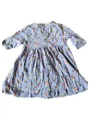 Vorschaubild 2 von TCM Mädchen Kleid Gr. 74/80 Blau Blumenmuster Baumwolle