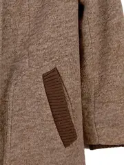 Vorschaubild 3 von Damen Wollmantel Kapuze Beige Meliert Gr. 38 M