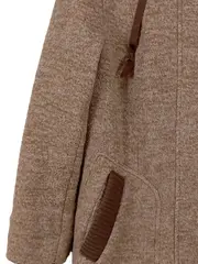 Vorschaubild 4 von Damen Wollmantel Kapuze Beige Meliert Gr. 38 M