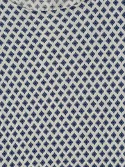 Vorschaubild 3 von Damen Langarmshirt 3/4-Arm Rautenmuster Weiß Blau Gr. M