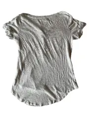 Vorschaubild 2 von Damen T-Shirt Gr. M Grau Henley Brusttaschen Casual