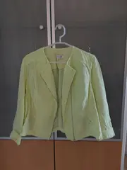 Vorschaubild 2 von Damen Leichte Jacke Gr. 40 Gelb Viskose Reißverschluss