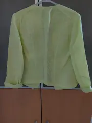 Vorschaubild 3 von Damen Leichte Jacke Gr. 40 Gelb Viskose Reißverschluss