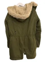 Vorschaubild 2 von BASIC Damen Parka Gr. M Oliv Teddyfell Kapuze Winterjacke