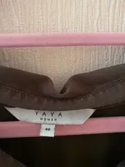 Vorschaubild 4 von Women Damen Bluse Langarm Kragen Faltenbesatz Oliv Gr. 40/L