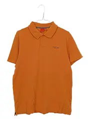Vorschaubild 1 von Poloshirt Herren L Orange Kurzarm Baumwolle Casual Logo Print