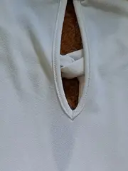 Vorschaubild 3 von Damen Bluse ärmellos Schlüsselloch-Ausschnitt Gr. 36 S Beige Elegant