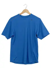Vorschaubild 1 von Herren Sport Shirt Kurzarm Polyester Blau Gr. S Uni Logo
