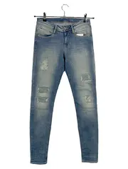Vorschaubild 1 von Damen Skinny Jeans Blau Destroyed Look Gr. W26/L32