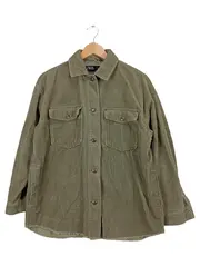 Vorschaubild 1 von Cordjacke Damen Gr. 34/XS Oliv Shacket Hemdjacke Baumwolle