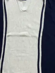 Vorschaubild 5 von Herren Polo Shirt Gr. M Strick Retro Vintage Look Blau Beige Casual