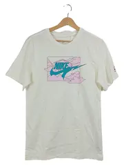 Vorschaubild 1 von Herren T-Shirt Gr. S Weiß Logo-Print Wolken Grafik Baumwolle