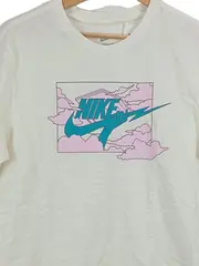 Vorschaubild 3 von Herren T-Shirt Gr. S Weiß Logo-Print Wolken Grafik Baumwolle