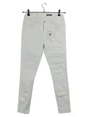 Vorschaubild 1 von Damen Jeans Slim Fit Weiß Baumwolle W29 L30 Destroyed