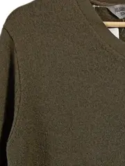 Vorschaubild 3 von Pullover Herren V-Ausschnitt Gr. M Oliv Wolle Strickpullover Logo