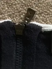 Vorschaubild 6 von Damen Pullover Gr. 42 Weiß Beige Navy Colorblock Viskose