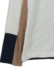 Vorschaubild 3 von Damen Pullover Gr. 42 Weiß Beige Navy Colorblock Viskose