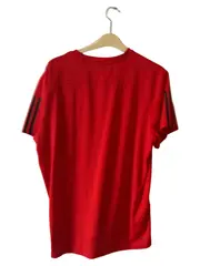 Vorschaubild 2 von Herren T-Shirt Primeblue Rot Gr. XL Sportshirt 3-Streifen