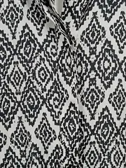 Vorschaubild 3 von Damen Bluse XS Ethno Muster Schwarz Weiß Langarm Bohemian Style