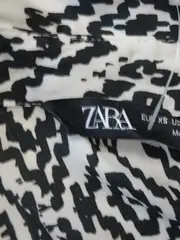 Vorschaubild 6 von Damen Bluse XS Ethno Muster Schwarz Weiß Langarm Bohemian Style