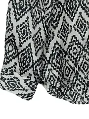 Vorschaubild 4 von Damen Bluse XS Ethno Muster Schwarz Weiß Langarm Bohemian Style