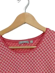 Vorschaubild 6 von Damen Shirt Langarm Strukturmuster Rot Gr. 42 XL Casual Oberteil