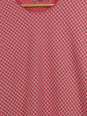 Vorschaubild 3 von Damen Shirt Langarm Strukturmuster Rot Gr. 42 XL Casual Oberteil