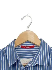 Vorschaubild 3 von Damen Bluse Kurzarm Gestreift Freizeit Blau Gr. 36 S