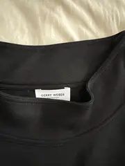 Vorschaubild 5 von Damen Langarmshirt Rollkragen Schwarz Gr. 46 Knopfdetail