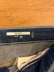 Vorschaubild 5 von Jeansrock Damen Gr. 34 Blau Seitenstreifen Denim