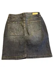 Vorschaubild 2 von Jeansrock Damen Gr. 34 Blau Seitenstreifen Denim