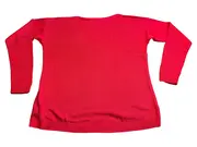 Vorschaubild 2 von Damen Pullover Gr. 40 L Pink V-Ausschnitt Strick Logo Baumwollmix