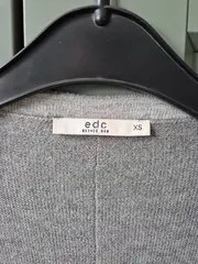 Vorschaubild 5 von EDC Strickjacke Damen Gr. 34 XS Grau Cardigan Basic V-Ausschnitt Knopfleiste
