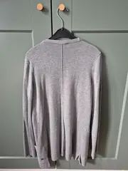 Vorschaubild 2 von EDC Strickjacke Damen Gr. 34 XS Grau Cardigan Basic V-Ausschnitt Knopfleiste