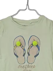 Vorschaubild 2 von Kinder T-Shirt Gr. 98 Baumwolle Kurzarm Tiermotiv Applikation Grün