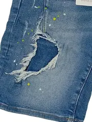 Vorschaubild 2 von Jeans Shorts Jungen Gr. 140 Blau Destroyed Look Baumwolle