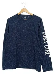 Vorschaubild 1 von Langarmshirt Jungen Gr. 170/176 Blau Meliert Baumwolle