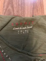 Vorschaubild 4 von Damen Top Gr. L Oliv Baumwolle Perlen Freizeit Tank Top