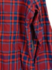 Vorschaubild 4 von Herren Freizeithemd Kariert Rot Blau Gr. L Soft Cotton