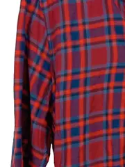 Vorschaubild 2 von Herren Freizeithemd Kariert Rot Blau Gr. L Soft Cotton