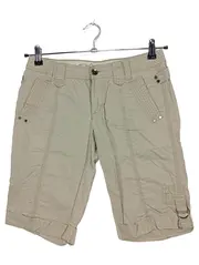 Vorschaubild 1 von Cargo Bermuda Shorts Damen Beige Baumwolle Gr. W26 34 XS L21