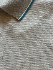 Vorschaubild 4 von Herren Poloshirt Langarm Gr. 38 (S) Grau Baumwolle Piqué Slim Fit
